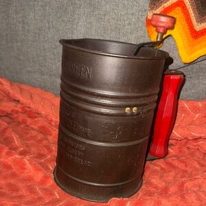 Antique Triple Screen Hand Crank Flour Sifter - Bromwell
